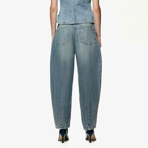 H&M Women's Blue Barrel Jeans